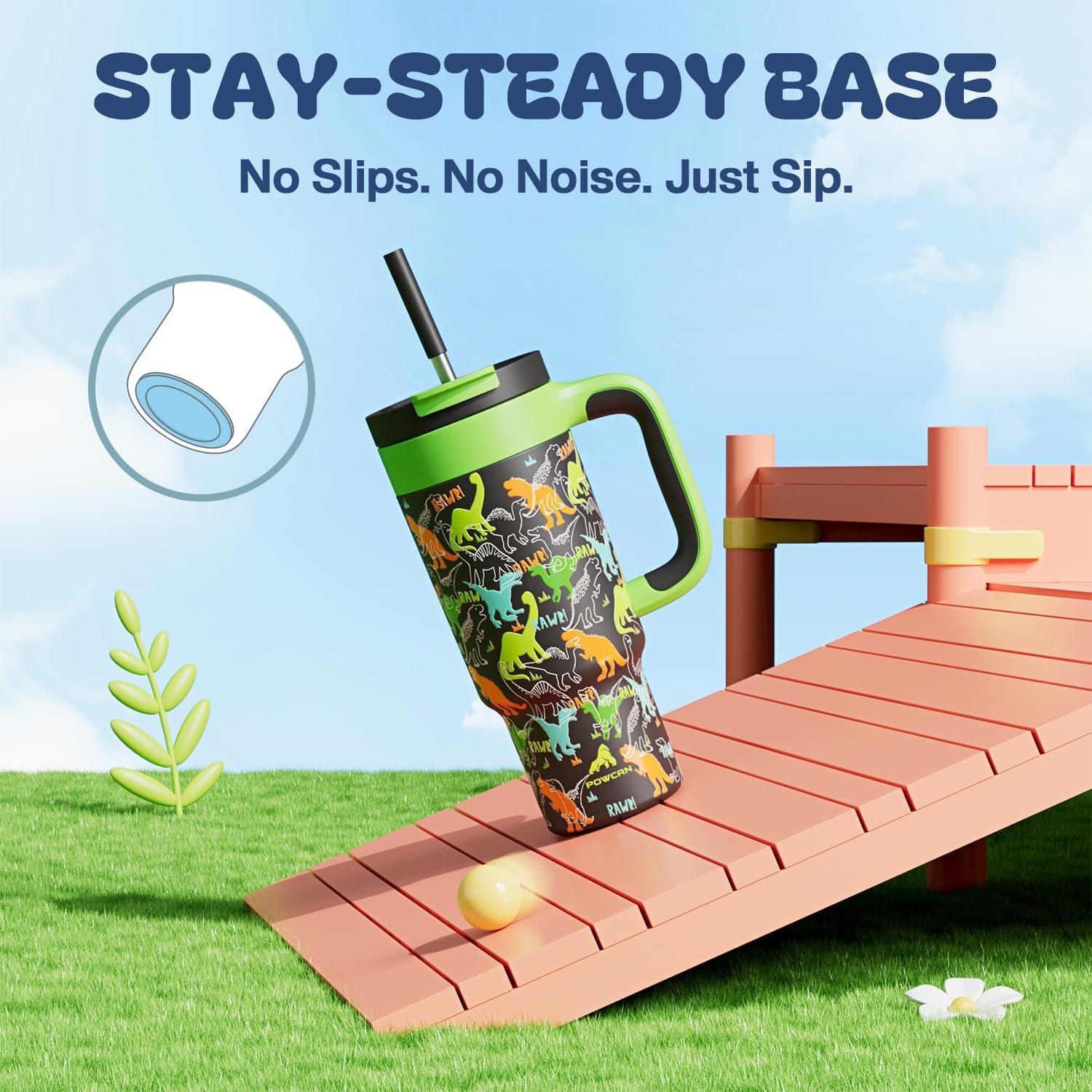 image40 oz Camo Tumbler with Handle 2in1 Straw and Sip Lid Leakproof Dishwasher Safe Insulated Stainless Steel Travel Coffee Mug Keeps Cold for 34 Hours Fits in Car Cup Holder Navy DigitalDino Rawr