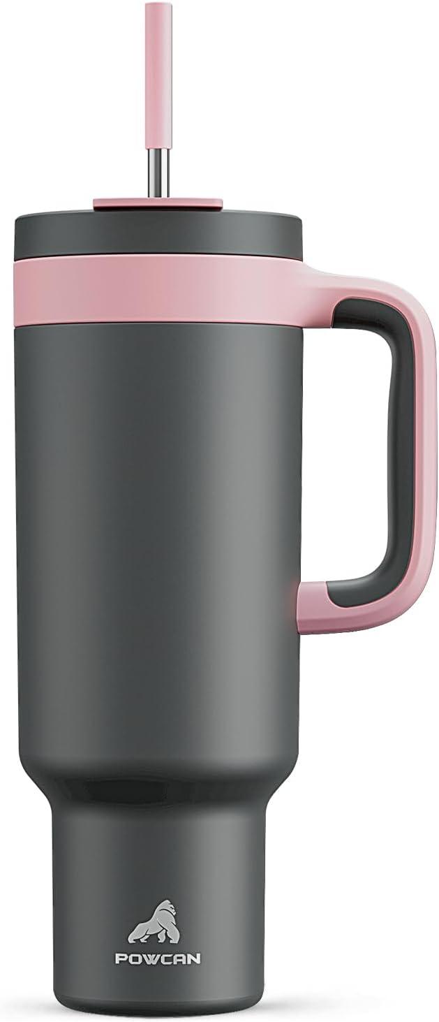 image40 oz Camo Tumbler with Handle 2in1 Straw and Sip Lid Leakproof Dishwasher Safe Insulated Stainless Steel Travel Coffee Mug Keeps Cold for 34 Hours Fits in Car Cup Holder Navy DigitalRebellion