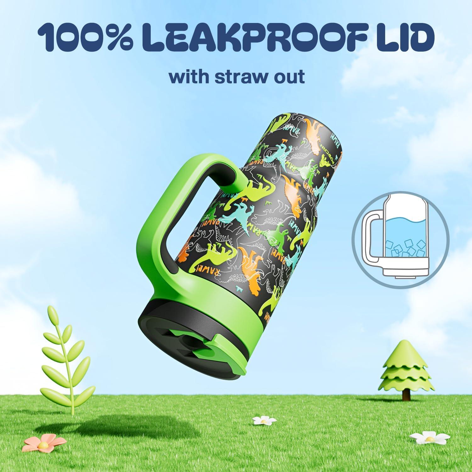 image40 oz Camo Tumbler with Handle 2in1 Straw and Sip Lid Leakproof Dishwasher Safe Insulated Stainless Steel Travel Coffee Mug Keeps Cold for 34 Hours Fits in Car Cup Holder Navy DigitalDino Rawr