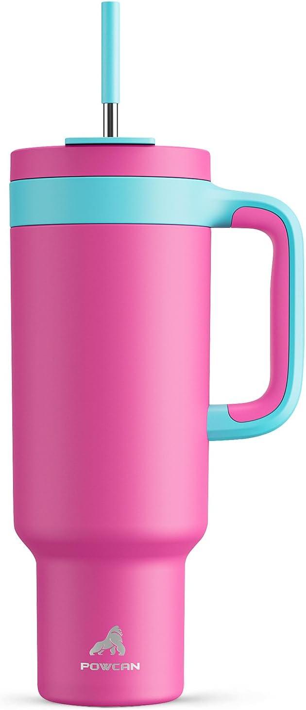 image40 oz Camo Tumbler with Handle 2in1 Straw and Sip Lid Leakproof Dishwasher Safe Insulated Stainless Steel Travel Coffee Mug Keeps Cold for 34 Hours Fits in Car Cup Holder Navy DigitalBarbie