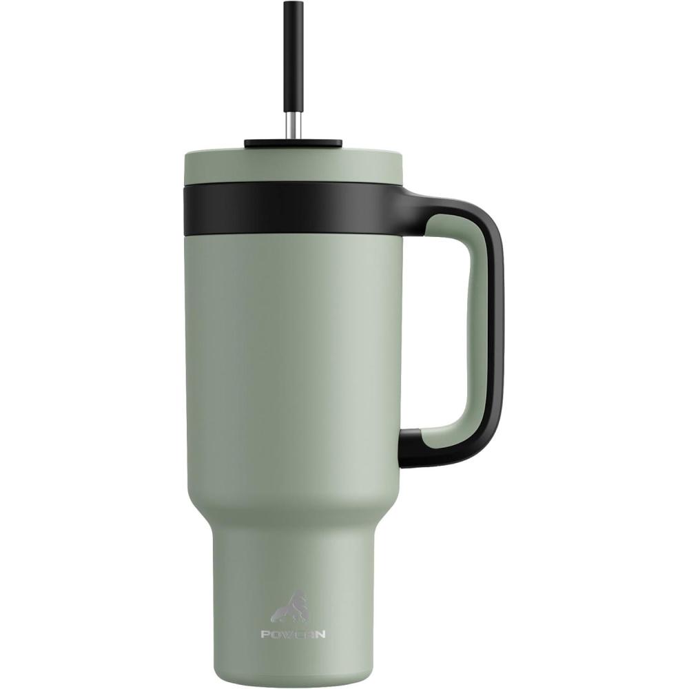 image40 oz Camo Tumbler with Handle 2in1 Straw and Sip Lid Leakproof Dishwasher Safe Insulated Stainless Steel Travel Coffee Mug Keeps Cold for 34 Hours Fits in Car Cup Holder Navy DigitalAgave