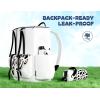 image12 oz Halloween Kids Insulated Water Bottle 2in1 Straw Spout Lid Leakproof BPAFree Keep Cold 24H Stainless Steel Cup for Party School Travel Holiday Gift for Girls Daughters Cotton BooMoo Moo Cow with Carrier Bag