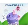 image12 oz Halloween Kids Insulated Water Bottle 2in1 Straw Spout Lid Leakproof BPAFree Keep Cold 24H Stainless Steel Cup for Party School Travel Holiday Gift for Girls Daughters Cotton BooUnicorn Jam