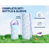 image12 oz Halloween Kids Insulated Water Bottle 2in1 Straw Spout Lid Leakproof BPAFree Keep Cold 24H Stainless Steel Cup for Party School Travel Holiday Gift for Girls Daughters Cotton BooDreamy Unicornwith Carrier Bag
