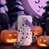 image12 oz Halloween Kids Insulated Water Bottle 2in1 Straw Spout Lid Leakproof BPAFree Keep Cold 24H Stainless Steel Cup for Party School Travel Holiday Gift for Girls Daughters Cotton BooWitching Hour with Carrier Bag