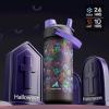 image12 oz Halloween Kids Insulated Water Bottle 2in1 Straw Spout Lid Leakproof BPAFree Keep Cold 24H Stainless Steel Cup for Party School Travel Holiday Gift for Girls Daughters Cotton BooLuminous Souls Full GlowinDark Set