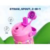 image12 oz Halloween Kids Insulated Water Bottle 2in1 Straw Spout Lid Leakproof BPAFree Keep Cold 24H Stainless Steel Cup for Party School Travel Holiday Gift for Girls Daughters Cotton BooSunny Rainbow