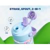 image12 oz Halloween Kids Insulated Water Bottle 2in1 Straw Spout Lid Leakproof BPAFree Keep Cold 24H Stainless Steel Cup for Party School Travel Holiday Gift for Girls Daughters Cotton BooDreamy Unicornwith Carrier Bag
