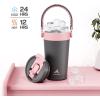 image16 oz Insulated Coffee Mug for Work 2in1 Straw Flip Lid Keep Cold 24H Fit in Car Cupholder Leakproof Stainless Steel Coffee Tumbler with Handle for Travel Outdoor Camping and Gifts DeepseaRebellion