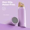 image24 oz Insulated Water Bottle for Sports 3 Lids Leakproof Keep Cold 24H Car Cupholder Friendly Stainless Steel Water Flask with Straw and Spout Caps for Gym School Work Cycling Midnight BlackVintage Lilac
