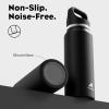 image24 oz Insulated Water Bottle for Sports 3 Lids Leakproof Keep Cold 24H Car Cupholder Friendly Stainless Steel Water Flask with Straw and Spout Caps for Gym School Work Cycling Midnight BlackMidnight Black