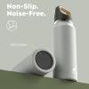image24 oz Insulated Water Bottle for Sports 3 Lids Leakproof Keep Cold 24H Car Cupholder Friendly Stainless Steel Water Flask with Straw and Spout Caps for Gym School Work Cycling Midnight BlackSage Gray