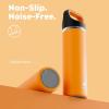 image24 oz Insulated Water Bottle for Sports 3 Lids Leakproof Keep Cold 24H Car Cupholder Friendly Stainless Steel Water Flask with Straw and Spout Caps for Gym School Work Cycling Midnight BlackZesty Orange