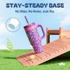 image40 oz Camo Tumbler with Handle 2in1 Straw and Sip Lid Leakproof Dishwasher Safe Insulated Stainless Steel Travel Coffee Mug Keeps Cold for 34 Hours Fits in Car Cup Holder Navy DigitalButterfly Field