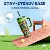 image40 oz Camo Tumbler with Handle 2in1 Straw and Sip Lid Leakproof Dishwasher Safe Insulated Stainless Steel Travel Coffee Mug Keeps Cold for 34 Hours Fits in Car Cup Holder Navy DigitalDino Rawr