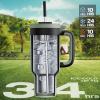 image40 oz Camo Tumbler with Handle 2in1 Straw and Sip Lid Leakproof Dishwasher Safe Insulated Stainless Steel Travel Coffee Mug Keeps Cold for 34 Hours Fits in Car Cup Holder Navy DigitalAgave