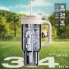 image40 oz Camo Tumbler with Handle 2in1 Straw and Sip Lid Leakproof Dishwasher Safe Insulated Stainless Steel Travel Coffee Mug Keeps Cold for 34 Hours Fits in Car Cup Holder Navy DigitalOat
