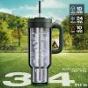 image40 oz Camo Tumbler with Handle 2in1 Straw and Sip Lid Leakproof Dishwasher Safe Insulated Stainless Steel Travel Coffee Mug Keeps Cold for 34 Hours Fits in Car Cup Holder Navy DigitalForest