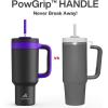 image40 oz Camo Tumbler with Handle 2in1 Straw and Sip Lid Leakproof Dishwasher Safe Insulated Stainless Steel Travel Coffee Mug Keeps Cold for 34 Hours Fits in Car Cup Holder Navy DigitalIris