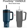 image40 oz Camo Tumbler with Handle 2in1 Straw and Sip Lid Leakproof Dishwasher Safe Insulated Stainless Steel Travel Coffee Mug Keeps Cold for 34 Hours Fits in Car Cup Holder Navy DigitalDeepsea