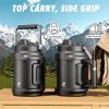 image64 oz Insulated Water Bottle for Gym 2in1 Straw Spout Lid Dual Handle Leakproof Keep Cold 36H Half Gallon Stainless Steel Water Jug for Travel Hiking Cycling Park Workout Picnic MidnightMidnight