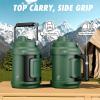 image64 oz Insulated Water Bottle for Gym 2in1 Straw Spout Lid Dual Handle Leakproof Keep Cold 36H Half Gallon Stainless Steel Water Jug for Travel Hiking Cycling Park Workout Picnic MidnightForest
