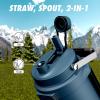image64 oz Insulated Water Bottle for Gym 2in1 Straw Spout Lid Dual Handle Leakproof Keep Cold 36H Half Gallon Stainless Steel Water Jug for Travel Hiking Cycling Park Workout Picnic MidnightDeepsea