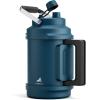image64 oz Insulated Water Bottle for Gym 2in1 Straw Spout Lid Dual Handle Leakproof Keep Cold 36H Half Gallon Stainless Steel Water Jug for Travel Hiking Cycling Park Workout Picnic MidnightDeepsea