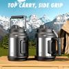 image64 oz Insulated Water Bottle for Gym 2in1 Straw Spout Lid Dual Handle Leakproof Keep Cold 36H Half Gallon Stainless Steel Water Jug for Travel Hiking Cycling Park Workout Picnic MidnightSteel
