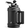 image64 oz Insulated Water Bottle for Gym 2in1 Straw Spout Lid Dual Handle Leakproof Keep Cold 36H Half Gallon Stainless Steel Water Jug for Travel Hiking Cycling Park Workout Picnic MidnightMidnight