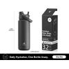 imagePOWCAN 26 oz Insulated Water Bottle with 2in1 Straw and Spout Lid Keep Cold 24H LeakProof Fits in Car Cup Holder Stainless Steel Water Bottle for Sports Travel and School Cotton CandyDark Knight