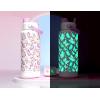 imagePOWCAN 26 oz Insulated Water Bottle with 2in1 Straw and Spout Lid Keep Cold 24H LeakProof Fits in Car Cup Holder Stainless Steel Water Bottle for Sports Travel and School Cotton CandyLuminous Flutter Luminous