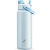 imagePOWCAN 26 oz Insulated Water Bottle with 2in1 Straw and Spout Lid Keep Cold 24H LeakProof Fits in Car Cup Holder Stainless Steel Water Bottle for Sports Travel and School Cotton CandySea Breeze