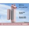 imagePOWCAN 26 oz Insulated Water Bottle with 2in1 Straw and Spout Lid Keep Cold 24H LeakProof Fits in Car Cup Holder Stainless Steel Water Bottle for Sports Travel and School Cotton CandyDried Rose