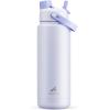 imagePOWCAN 26 oz Insulated Water Bottle with 2in1 Straw and Spout Lid Keep Cold 24H LeakProof Fits in Car Cup Holder Stainless Steel Water Bottle for Sports Travel and School Cotton CandyLupine