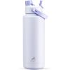 imagePOWCAN 26 oz Insulated Water Bottle with 2in1 Straw and Spout Lid Keep Cold 24H LeakProof Fits in Car Cup Holder Stainless Steel Water Bottle for Sports Travel and School Cotton CandyLupine