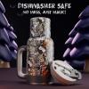 imagePOWCAN 40 oz Halloween Tumbler with Handle 2in1 Straw Lid Leakproof Dishwasher Safe Insulated Stainless Steel Travel Coffee Mug Keeps Cold for 34 Hours Fits in Car Cup Holder Death Party