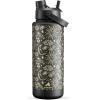 imagePOWCAN 40 oz Insulated Water Bottle with 2in1 Straw and Spout Lid Keep Cold 24H LeakProof BPAFree Double Wall Stainless Steel Water Bottle for Sports Gym Travel and School Be FreeTwilight Cosmos