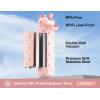 imagePOWCAN 40 oz Insulated Water Bottle with 2in1 Straw and Spout Lid Keep Cold 24H LeakProof BPAFree Double Wall Stainless Steel Water Bottle for Sports Gym Travel and School Be FreeSweetheart Bow