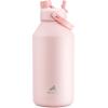 imagePOWCAN 40 oz Insulated Water Bottle with 2in1 Straw and Spout Lid Keep Cold 24H LeakProof BPAFree Double Wall Stainless Steel Water Bottle for Sports Gym Travel and School Be FreeCotton Candy