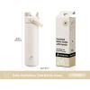imagePOWCAN 40 oz Insulated Water Bottle with 2in1 Straw and Spout Lid Keep Cold 24H LeakProof BPAFree Double Wall Stainless Steel Water Bottle for Sports Gym Travel and School Be FreeMushie Muse