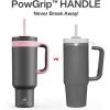imagePOWCAN 40 oz Tumbler with Handle 2in1 Straw and Sip Lid Leakproof Dishwasher Safe Insulated Stainless Steel Travel Coffee Mug Keeps Cold for 34 Hours Fits in Car Cup Holder AgaveRebellion