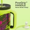 imagePOWCAN 40 oz Tumbler with Handle 2in1 Straw and Sip Lid Leakproof Dishwasher Safe Insulated Stainless Steel Travel Coffee Mug Keeps Cold for 34 Hours Fits in Car Cup Holder AgaveFurious Fast