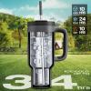 imagePOWCAN 40 oz Tumbler with Handle 2in1 Straw and Sip Lid Leakproof Dishwasher Safe Insulated Stainless Steel Travel Coffee Mug Keeps Cold for 34 Hours Fits in Car Cup Holder AgaveMidnight