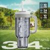 imagePOWCAN 40 oz Tumbler with Handle 2in1 Straw and Sip Lid Leakproof Dishwasher Safe Insulated Stainless Steel Travel Coffee Mug Keeps Cold for 34 Hours Fits in Car Cup Holder AgaveClouded Aspen