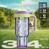 imagePOWCAN 40 oz Tumbler with Handle 2in1 Straw and Sip Lid Leakproof Dishwasher Safe Insulated Stainless Steel Travel Coffee Mug Keeps Cold for 34 Hours Fits in Car Cup Holder AgaveWisteria