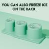 imagePOWCAN Ice Cube Tray Silicone Ice Cube Molds for Stanley 40oz Tumbler Cup 3 Pcs Ring Ice Cube Maker with Lid for Freezer Chilling Drinks Coffee Juice Cocktails Whiskey Dishwasher Safe Green