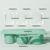 imagePOWCAN Ice Cube Tray Silicone Ice Cube Molds for Stanley 40oz Tumbler Cup 3 Pcs Ring Ice Cube Maker with Lid for Freezer Chilling Drinks Coffee Juice Cocktails Whiskey Dishwasher Safe Green