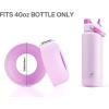 imagePOWCAN Silicone Water Bottle Boot AntiSlip and AntiNoise Protective Sleeve NonToxic and TearResistant Accessory Silicone Water Bottle Protector for Extra ProtectionMisty Lilac