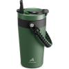 image16 oz Insulated Coffee Mug for Work 2in1 Straw Flip Lid Keep Cold 24H Fit in Car Cupholder Leakproof Stainless Steel Coffee Tumbler with Handle for Travel Outdoor Camping and Gifts DeepseaForest